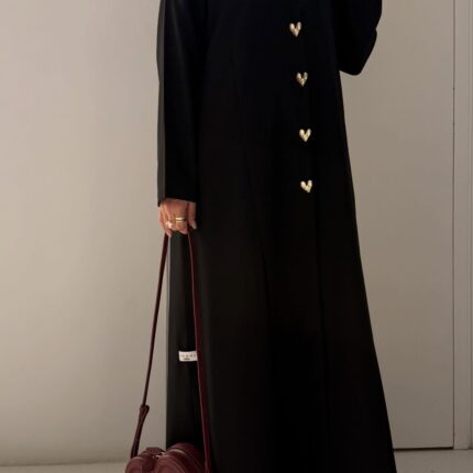 Golden Hearts Abaya